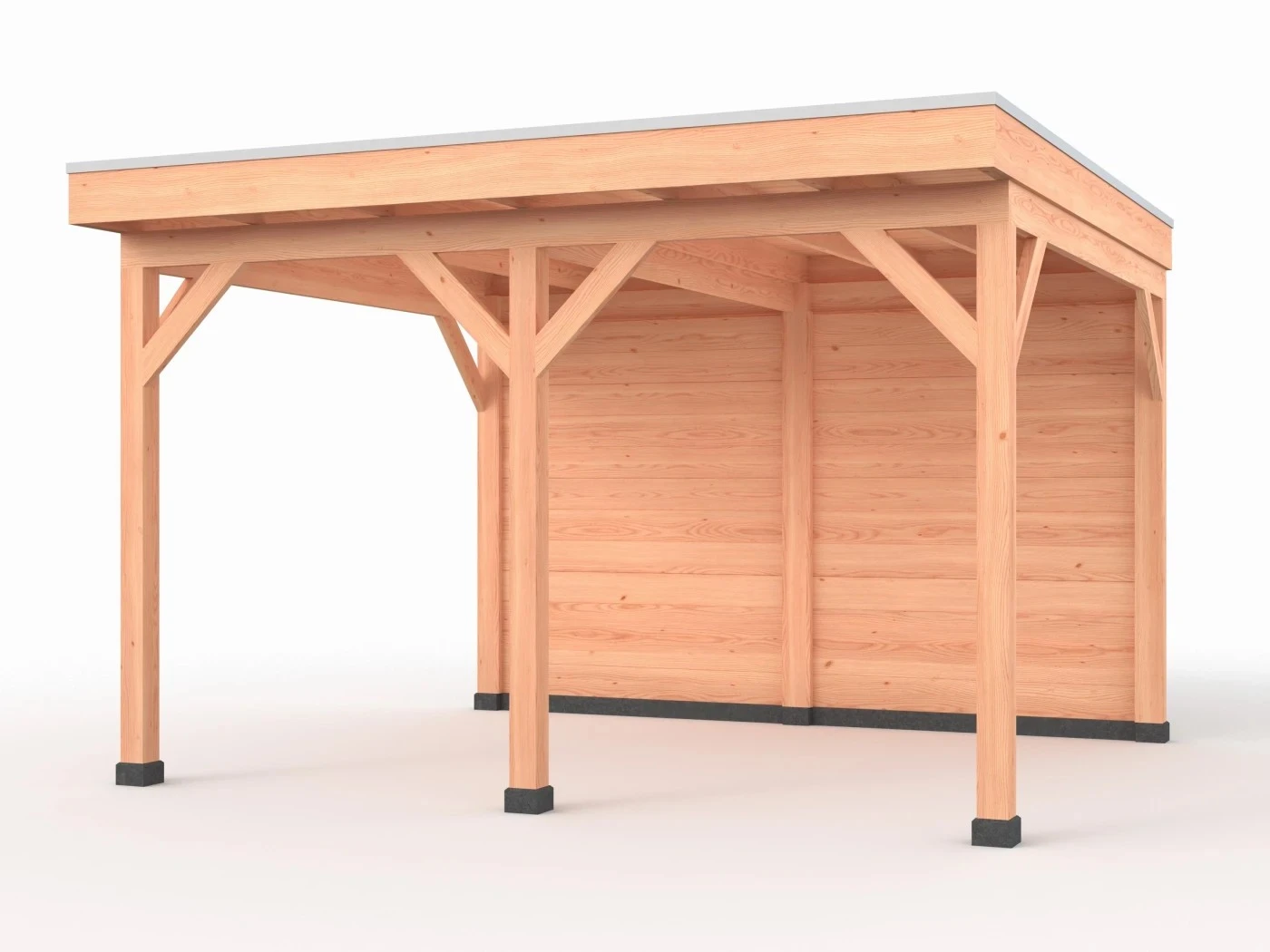 Douglas overkapping, 400 x 400, met achterwand, Westwood Comfort - Afbeelding 1